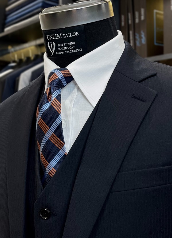 Suit Xanh Tối Kẻ Chìm - detail images